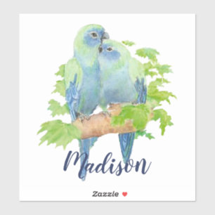 Adesivo Arte de Casal de pássaro de papagaio de cômoda