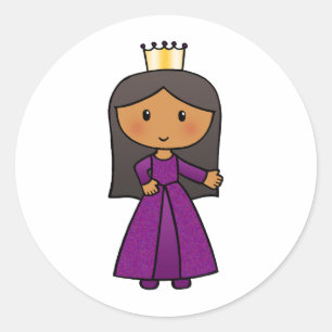 Adesivo Arte de Clipe de Desenho Animado Princesa Fofa com