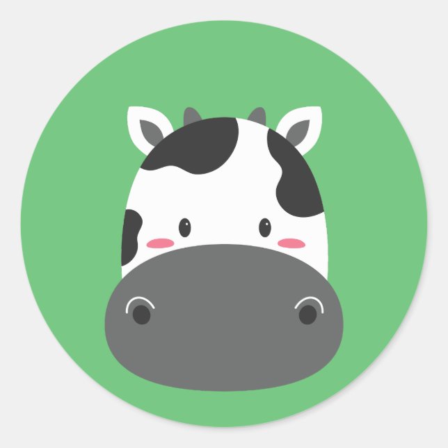 Adesivo Arte De Crianças De Vaca (Frente)