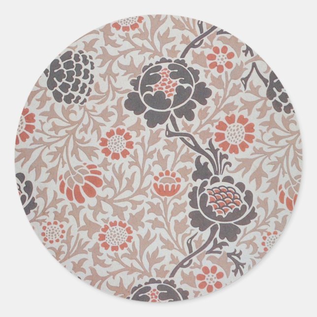 Adesivo Arte de Design Botânico Grafton de William Morris (Frente)
