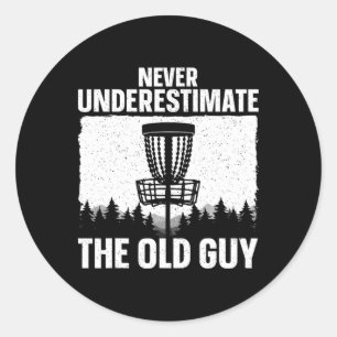 Adesivo Arte de Disc Golf para Avô Homens Pai Jogador de D