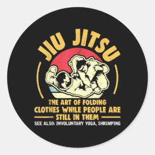 Adesivo Arte de Dobrar Roupas BJJ Jiu Jitsu Brasileiro MMA