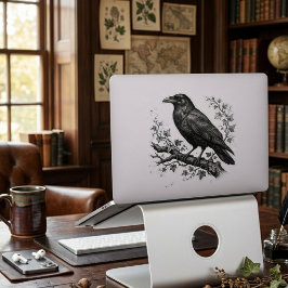 Adesivo Arte de Esboço da Natureza Escura da Velha Corva Í