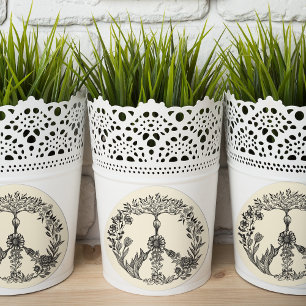 Adesivo Arte de Flórida de Desenho Floral de Paz Boho Hip