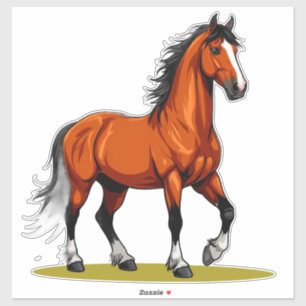 Adesivo 🐎 Arte de Garanhão Rústico Para Amantes de Cavalo