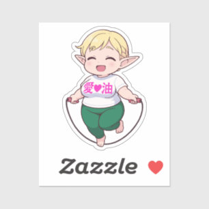 Adesivo Arte de Garota Elfa Chibi Erufuda