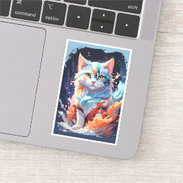 Adesivo Arte de Gato Fantasia de Cristal