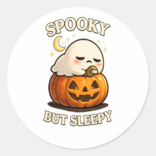 Adesivo Arte de Halloween de Abóbora Fantasma Fofo Mas Son