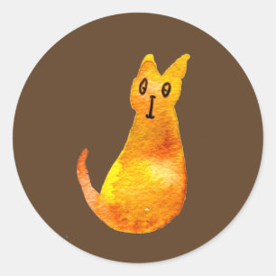 Adesivo Arte de ilustração de aquarela gengibre