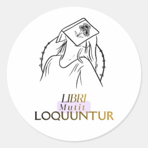 Adesivo Arte de Linha Citação Latina Dark Academia