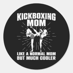 Adesivo Arte de Mãe de Kickboxing Para Mulheres Mãe Kickbo