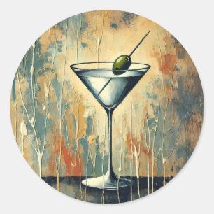 Adesivo Arte de Martini em Mídia Mista do Meio do Século