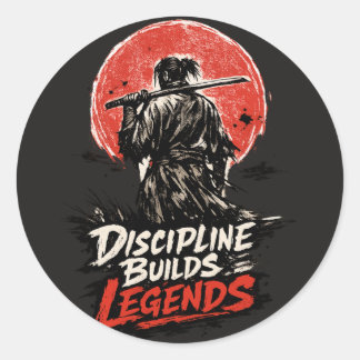 Adesivo Arte de Motivação da Disciplina Samurai
