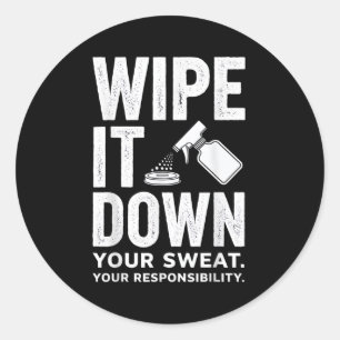 Adesivo Arte de Motivação de Fitness Limpe Tudo
