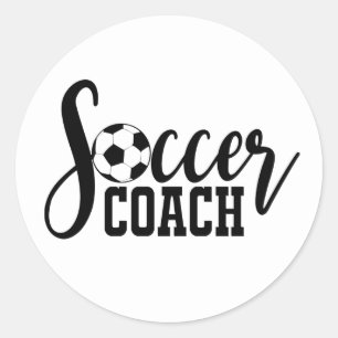 Adesivo Arte de palavra do treinador de futebol legal