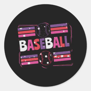 Adesivo Arte de Palavra Girly Baseball
