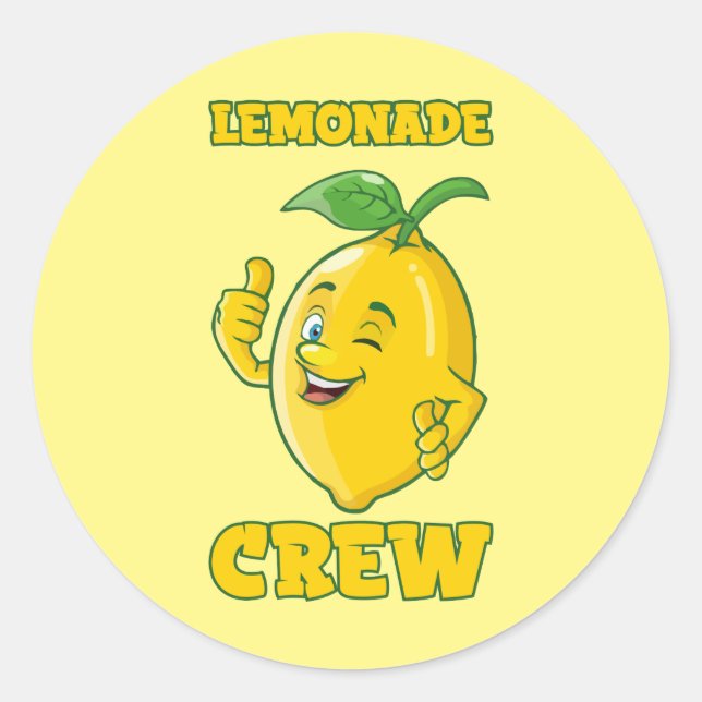Adesivo Arte de palavras de uma equipe de limonada (Frente)