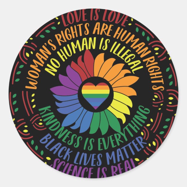 Adesivo Arte de Palavras sobre Justiça Social (Frente)