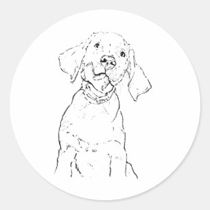 Adesivo Arte de Parede de Cachorro Labrador Retriever, Des
