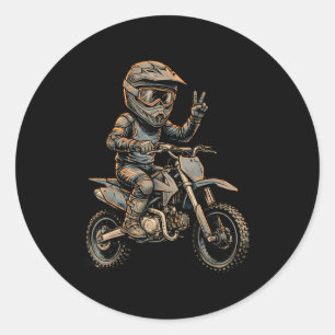 Adesivo Arte de Piloto de Moto Cross