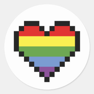 Adesivo Arte de pixel do orgulho arco-íris LGBT