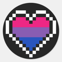 Arte de pixel do orgulho bissexual LGBT