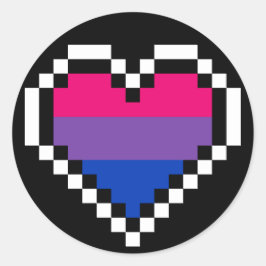 Adesivo Arte de pixel do orgulho bissexual LGBT