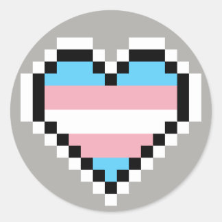Adesivo Arte de pixel do orgulho transgênero LGBT