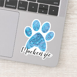 Adesivo Arte de Portas de Impressão de Paw de Nome Persona