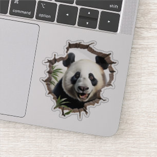 Adesivo Arte de Quebra de Parede de Panda 3D - Safari Real