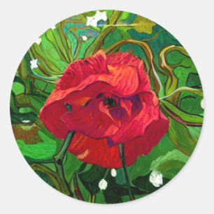ADESIVO ARTE DE ROSA VERMELHA