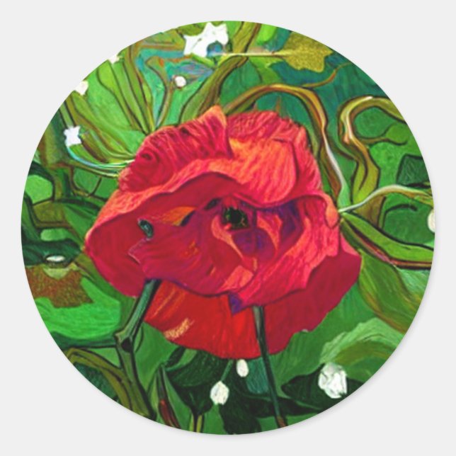 ADESIVO ARTE DE ROSA VERMELHA (Frente)