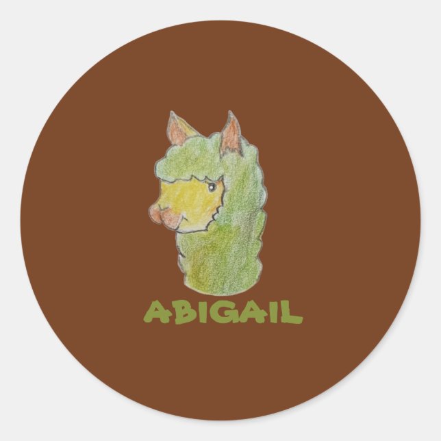 Adesivo Arte de rosto de alpaca fofa  (Frente)