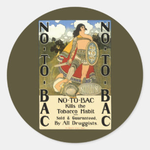 Adesivo Arte de rótulo de produto vintage, não ao tabaco,