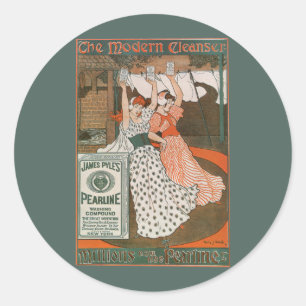 Adesivo Arte de rótulo de produto vintage Pearline Modern