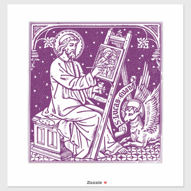 Adesivo Arte de São Lucas o Apóstolo e Evangelista (Folha)