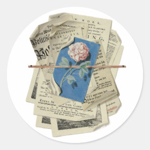 Adesivo Arte de Scrapbooking de Avisos e Impressões postad