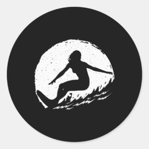Adesivo Arte de Surf para Mulheres Meninas Praia Surfista