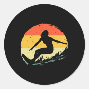 Adesivo Arte de Surf para Mulheres Meninas Praia Surfista