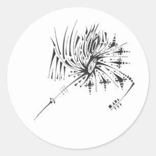 Adesivo Arte de Tatuagem Tribal Abstrata Preto e Branco 12