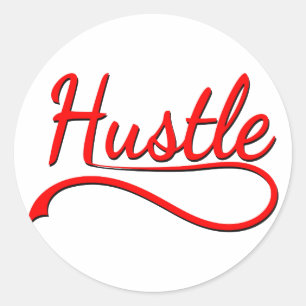 Adesivo Arte de Tipografia Hustle