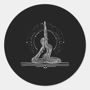 Adesivo Arte de uma linha do Fluxo de Yoga