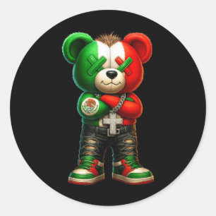 Adesivo Arte de Urso de Rua Mexicano
