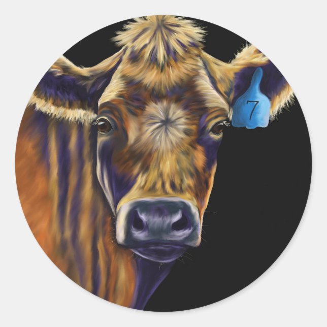 Adesivo Arte De Vaca - Número Sete Sortudo (Frente)