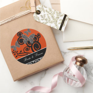 Adesivo Arte Deco Borboleta Noiva e noiva