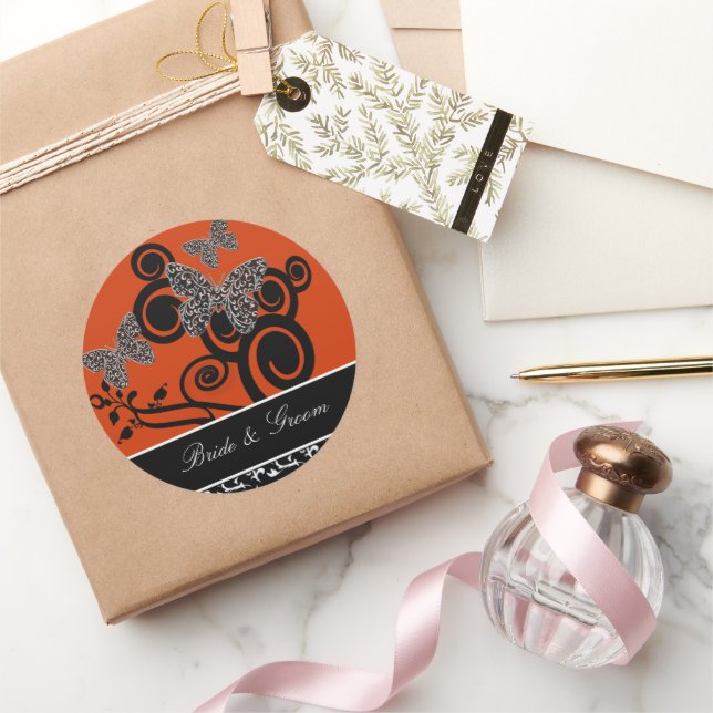 Adesivo Arte Deco Borboleta Noiva e noiva (Presentear)