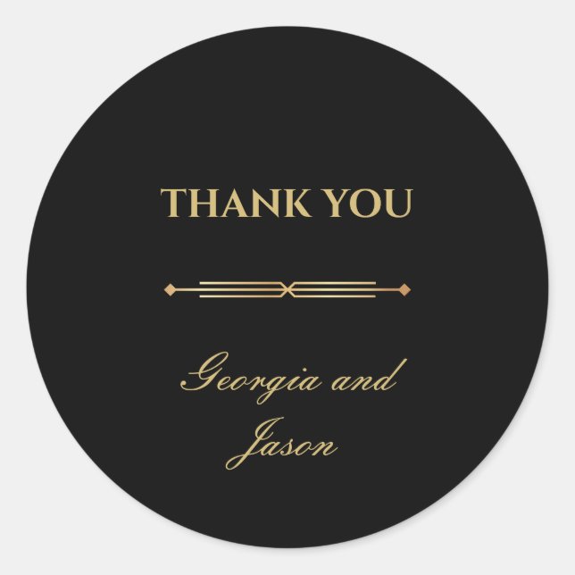 Adesivo Arte deco, casamento na moda moderno (Frente)