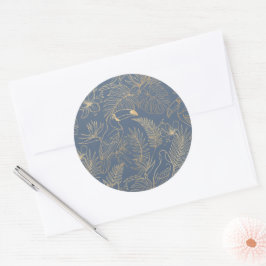 Adesivo Arte Deco com Fio de Ouro | Toucan Estate Cinza