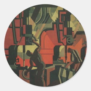 Adesivo Arte Deco Vintage de Negócios Industrial de Fabric