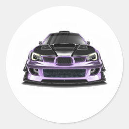 Adesivo arte desenhada à mão com olho apertado roxo